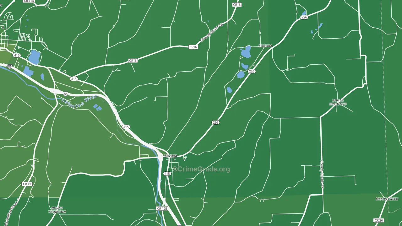 14879, NY Map of Vehicle Theft Rates