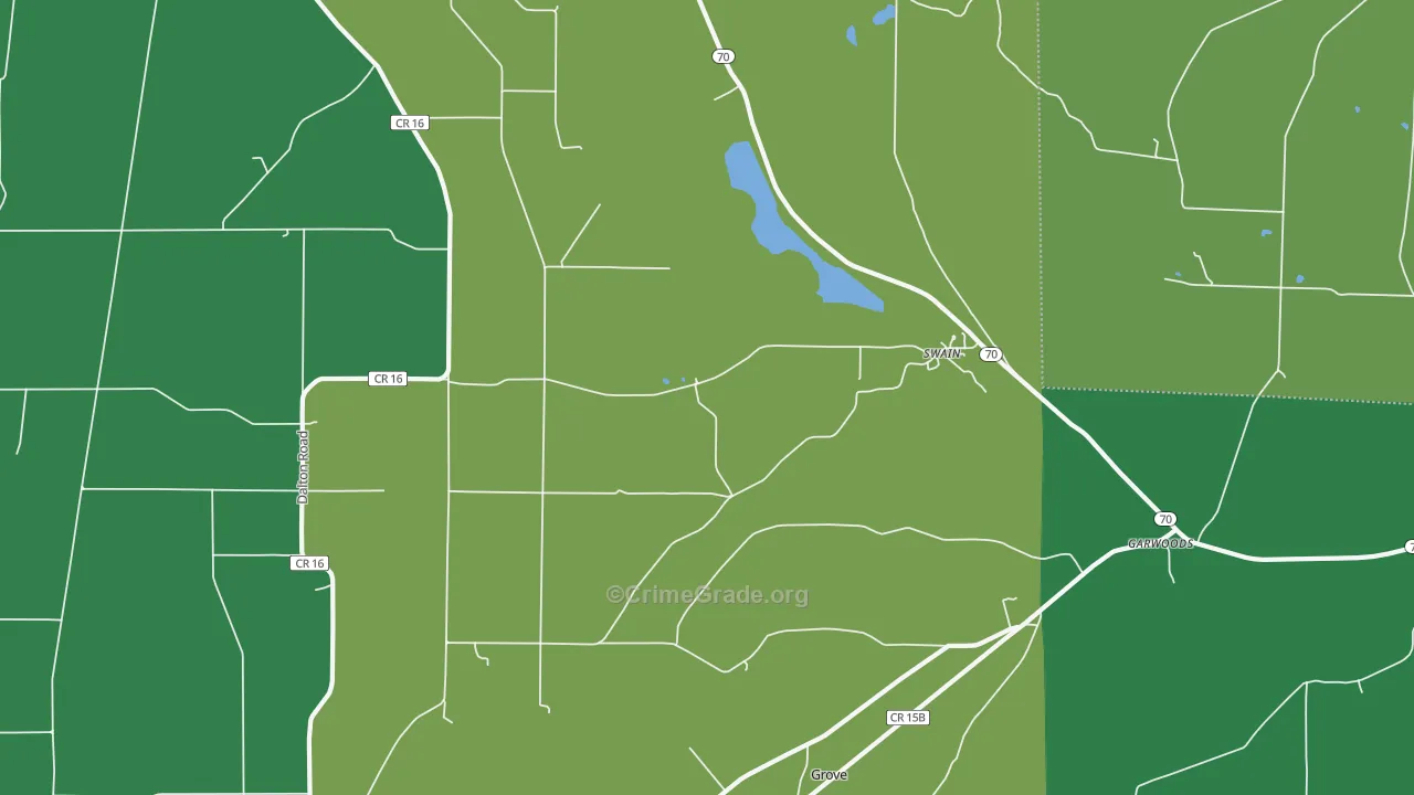 14884, NY Map of Vehicle Theft Rates