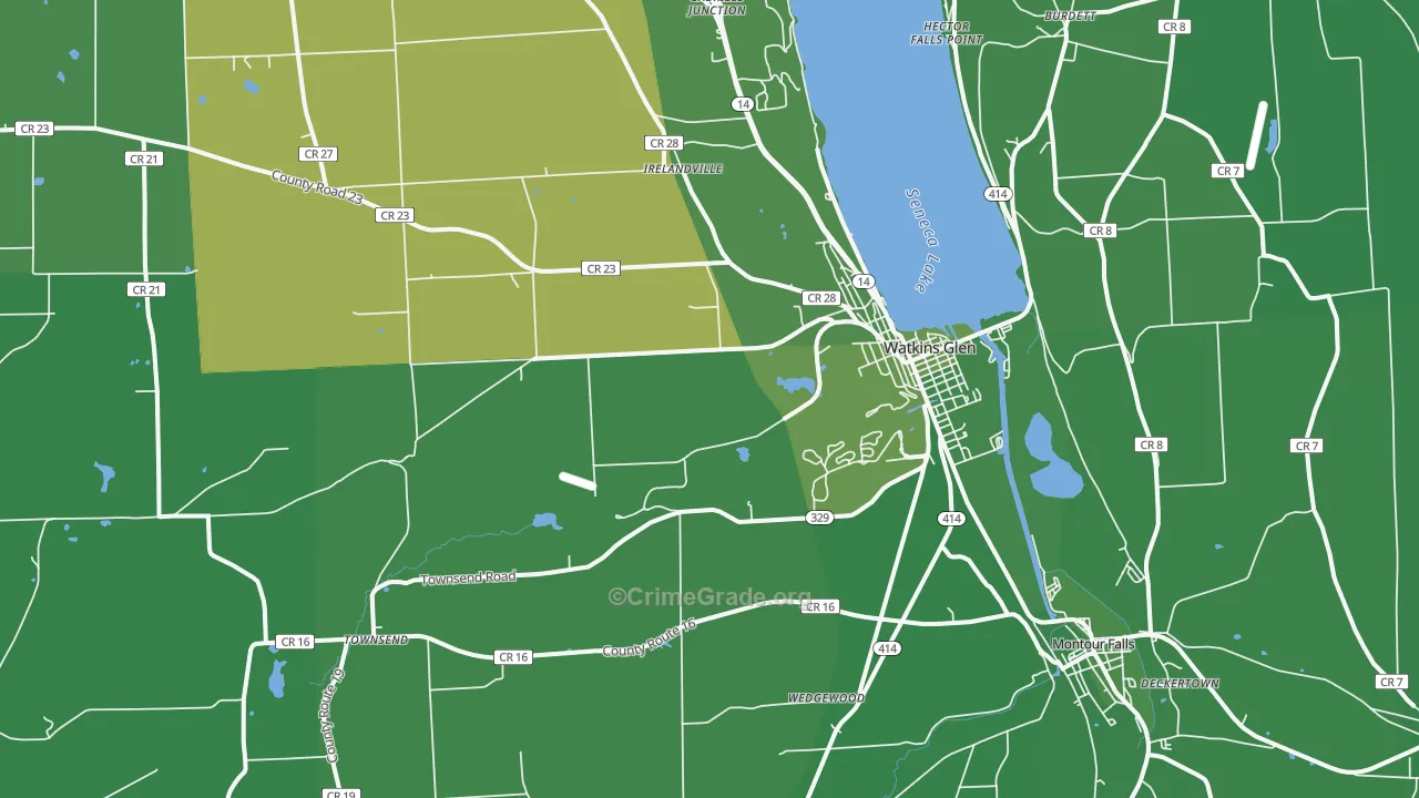 14891, NY Map of Vehicle Theft Rates