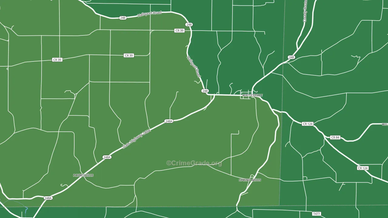 14897, NY Map of Vehicle Theft Rates