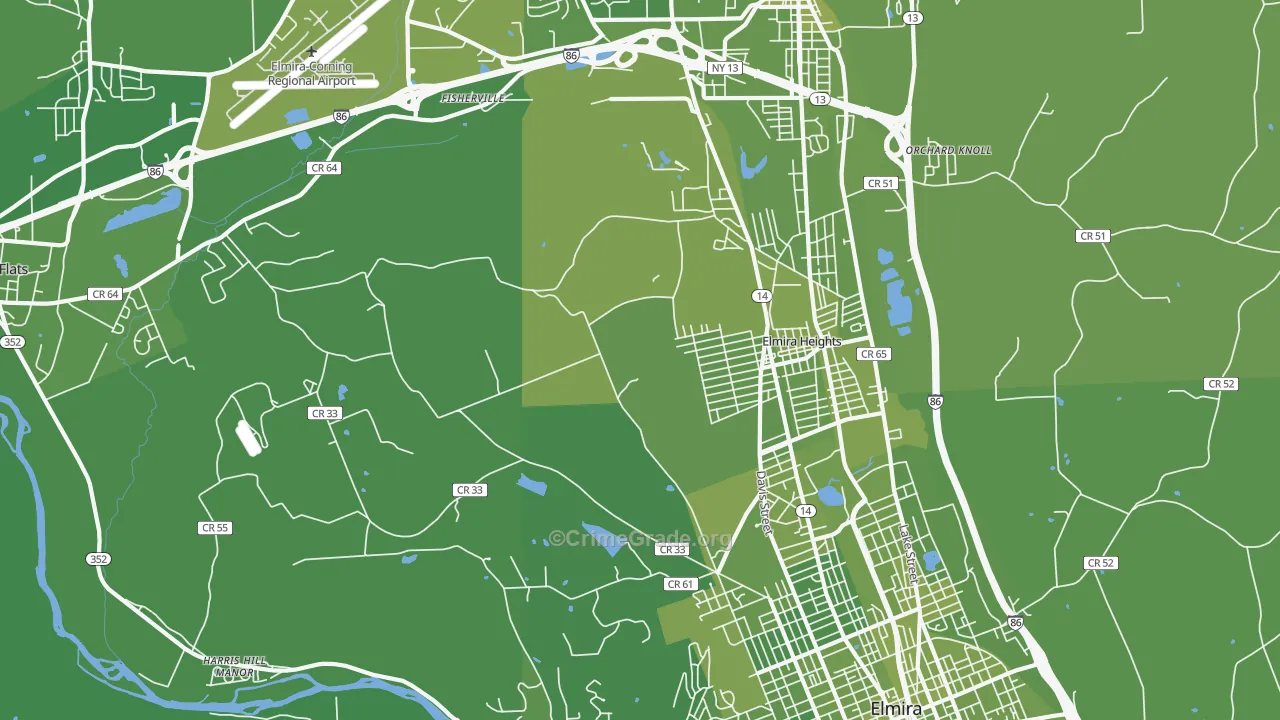 14903, NY Map of Vehicle Theft Rates