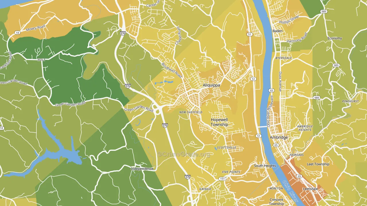 15001, PA Map of Vehicle Theft Rates