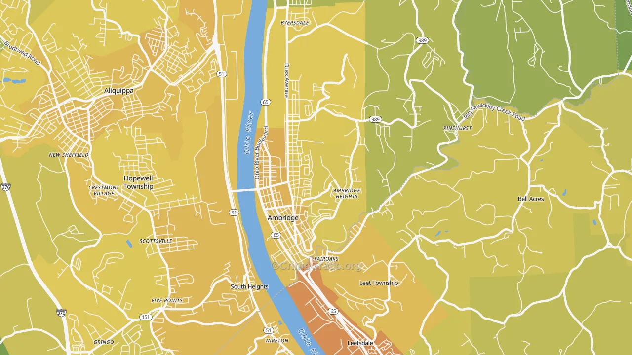 15003, PA Map of Vehicle Theft Rates