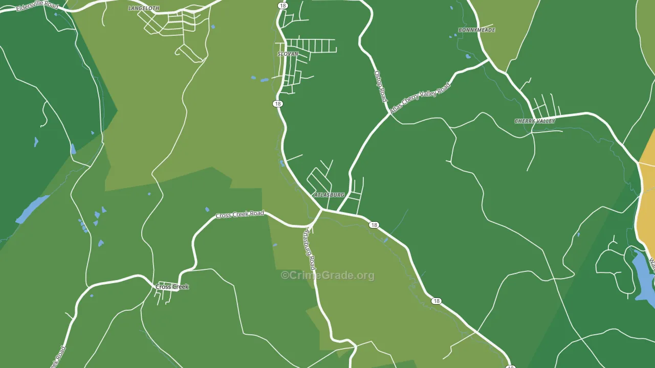 15004, PA Map of Vehicle Theft Rates