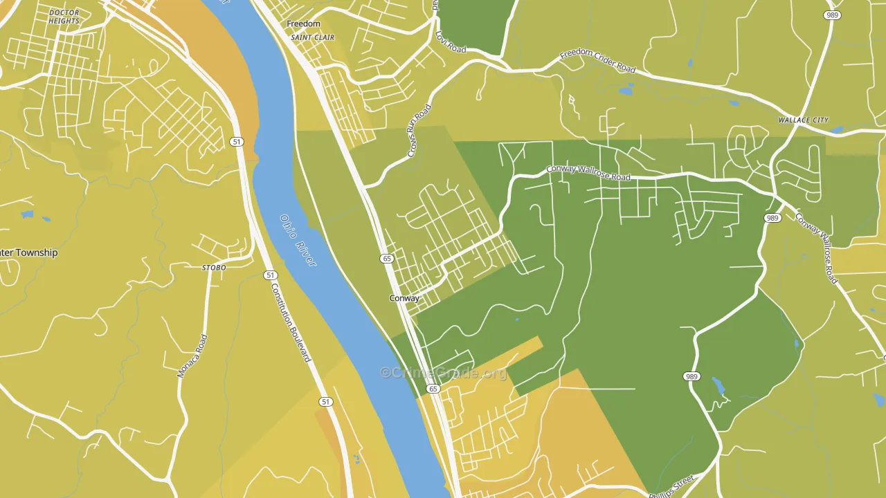 15027, PA Map of Vehicle Theft Rates