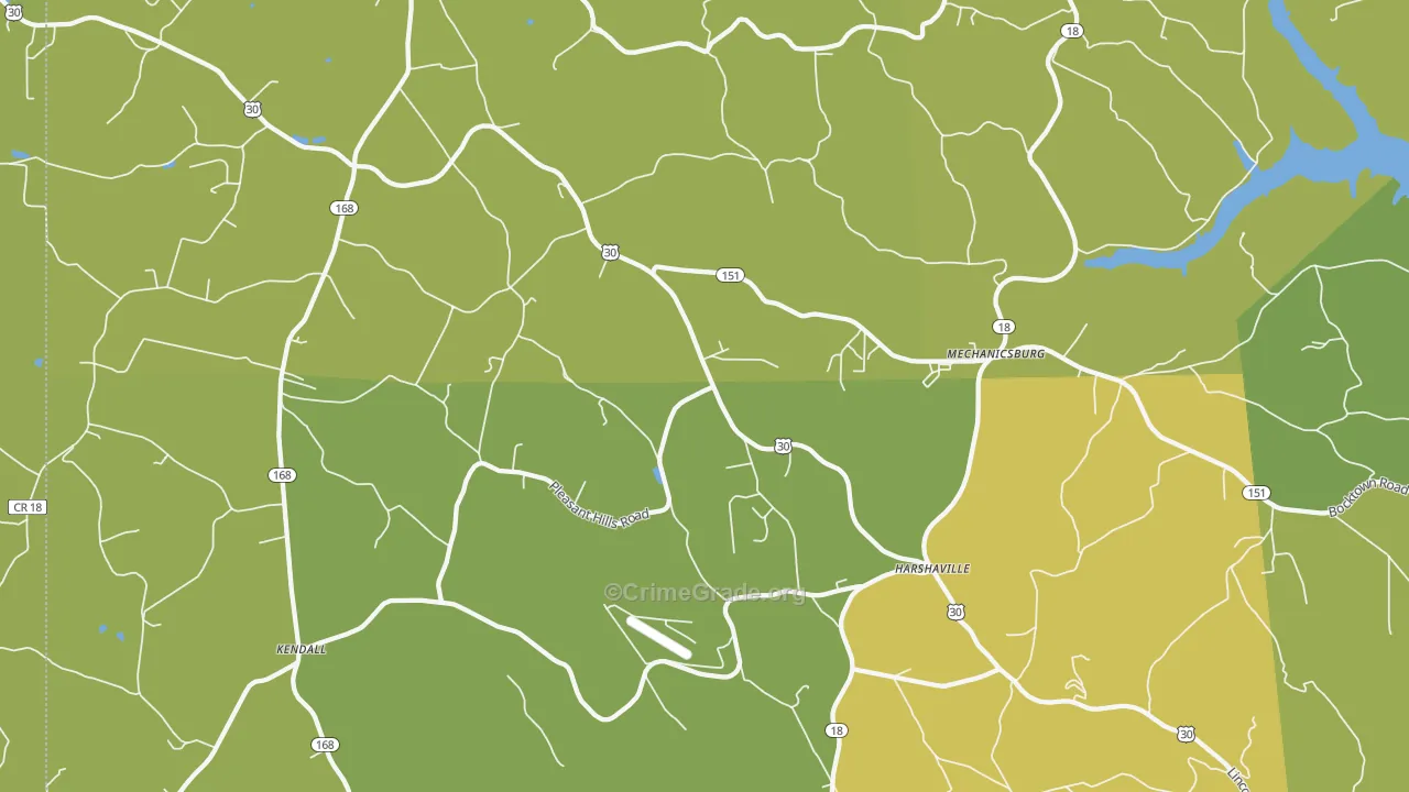 15050, PA Map of Vehicle Theft Rates
