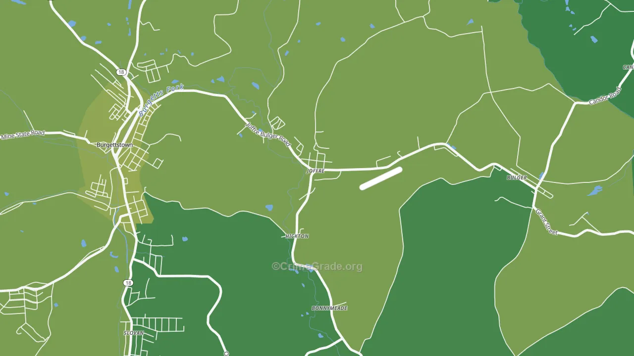 15053, PA Map of Vehicle Theft Rates