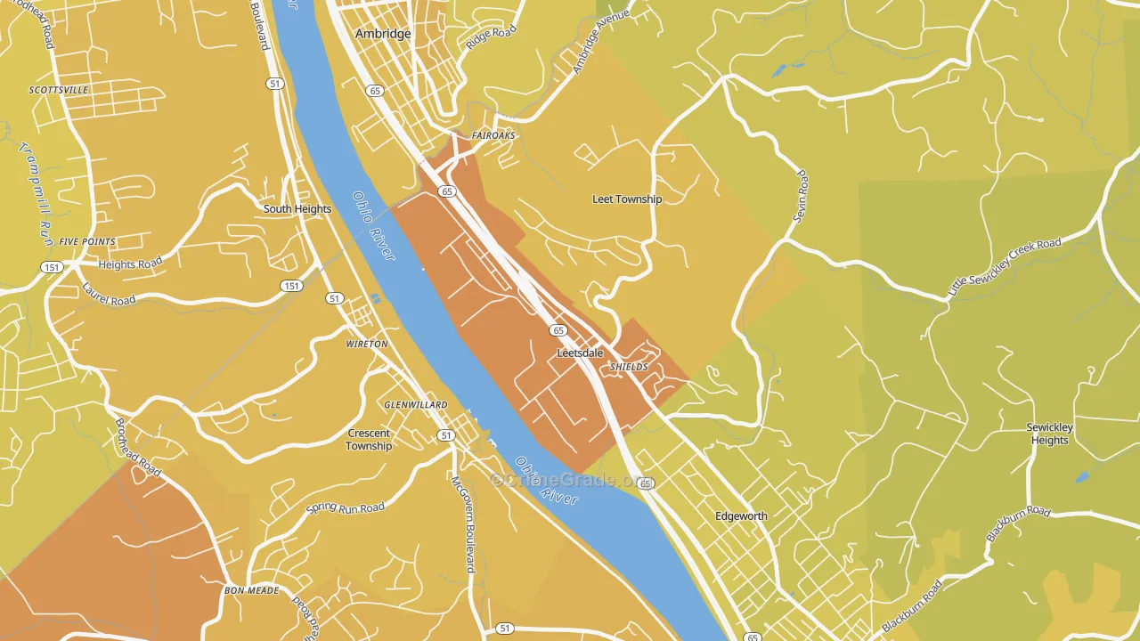 15056, PA Map of Vehicle Theft Rates