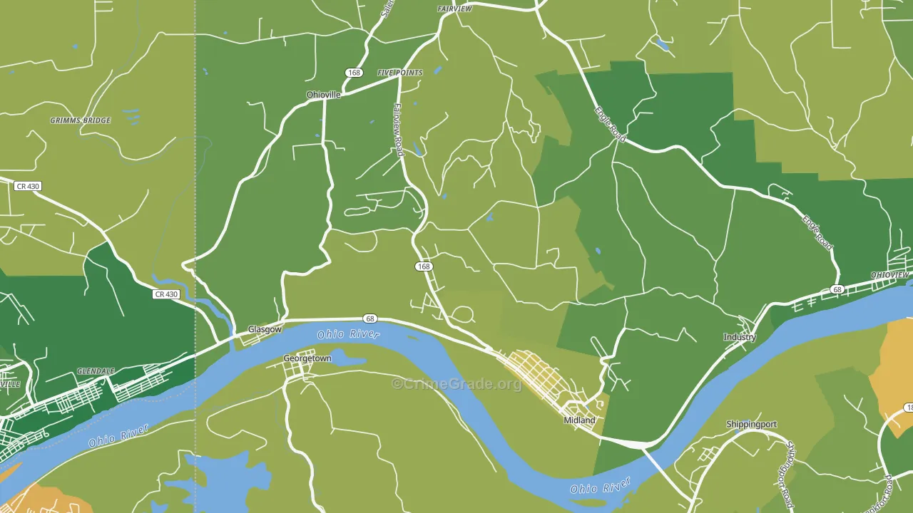15059, PA Map of Vehicle Theft Rates