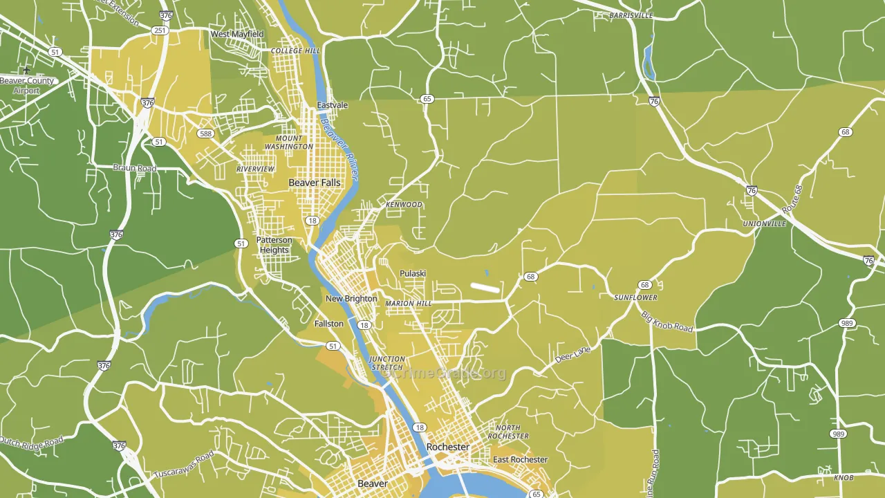 15066, PA Map of Vehicle Theft Rates