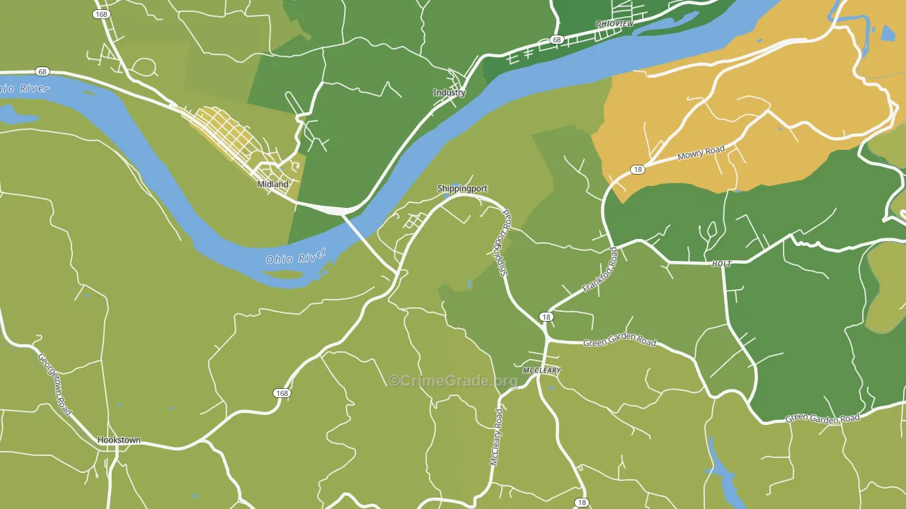 15077, PA Map of Vehicle Theft Rates