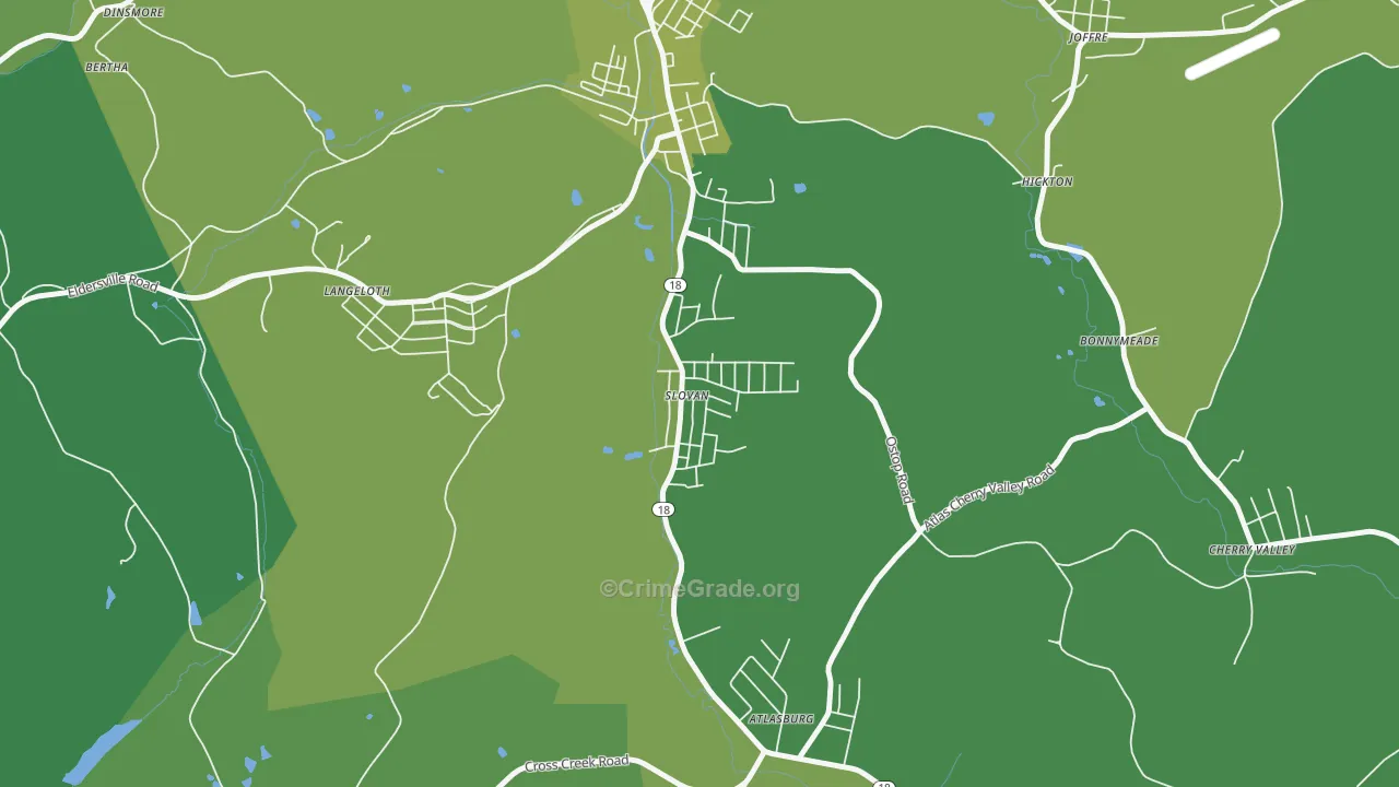 15078, PA Map of Vehicle Theft Rates