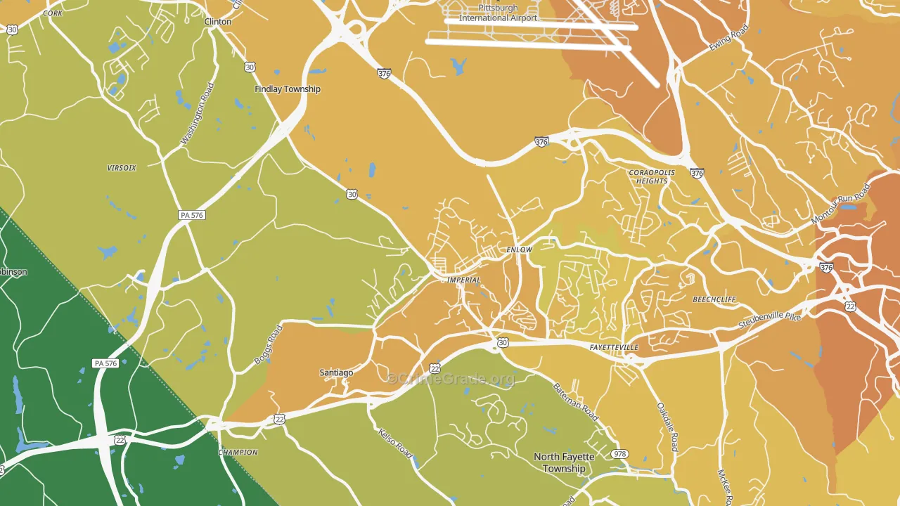 15126, PA Map of Vehicle Theft Rates