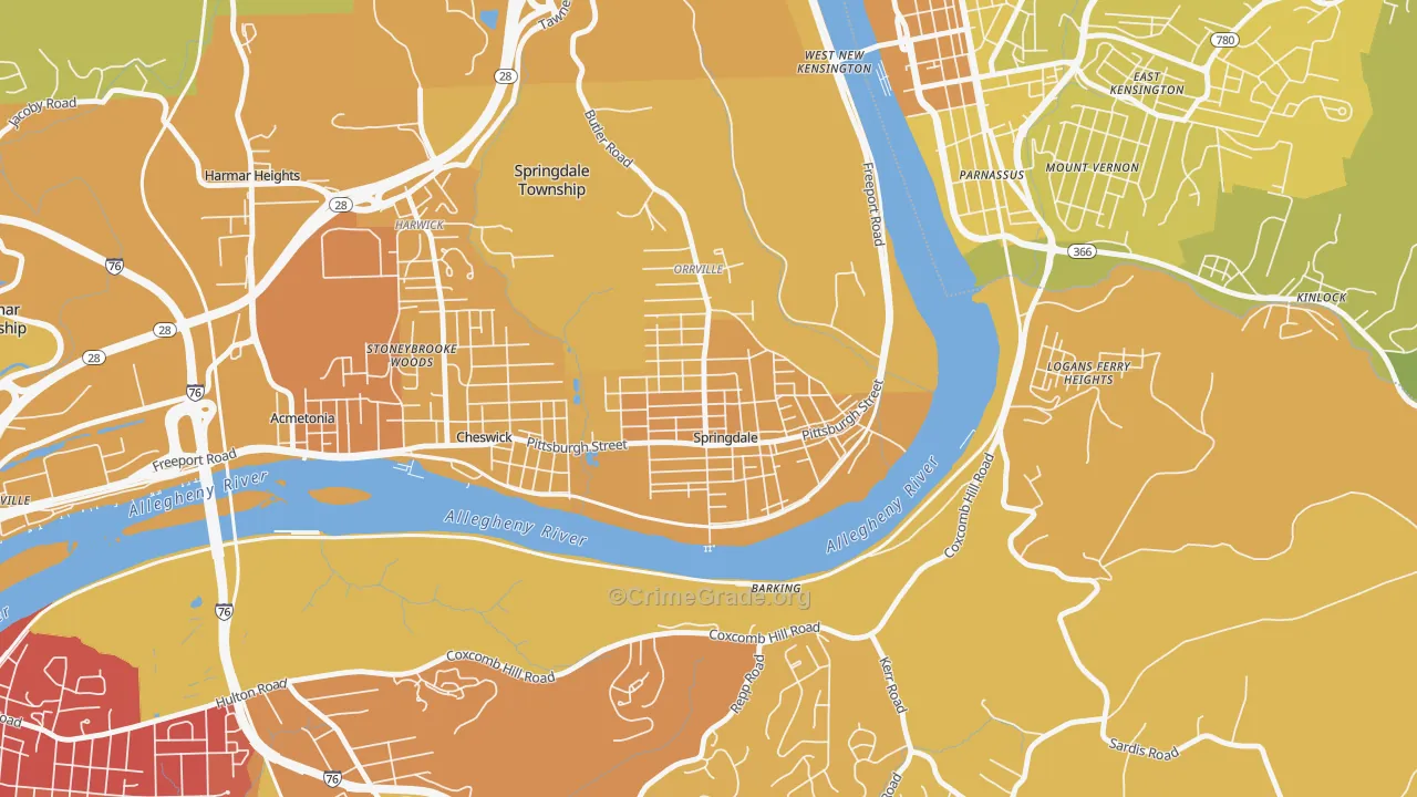 15144, PA Map of Vehicle Theft Rates