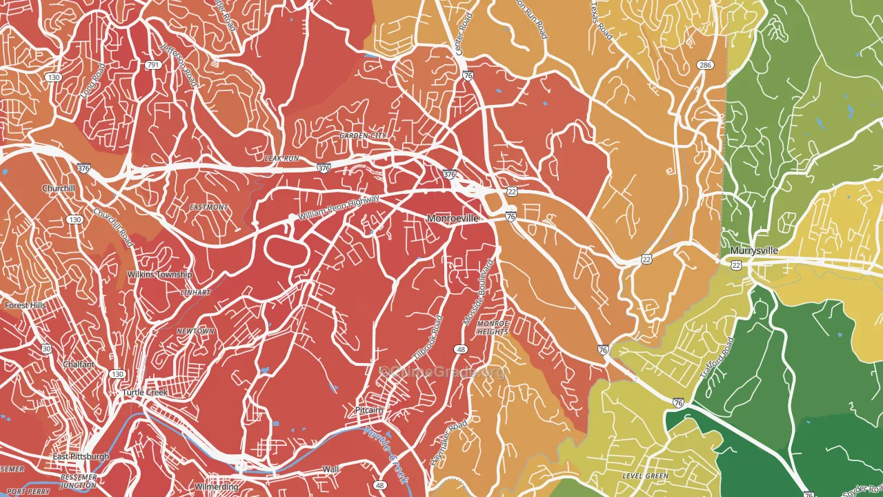 15146, PA Map of Vehicle Theft Rates