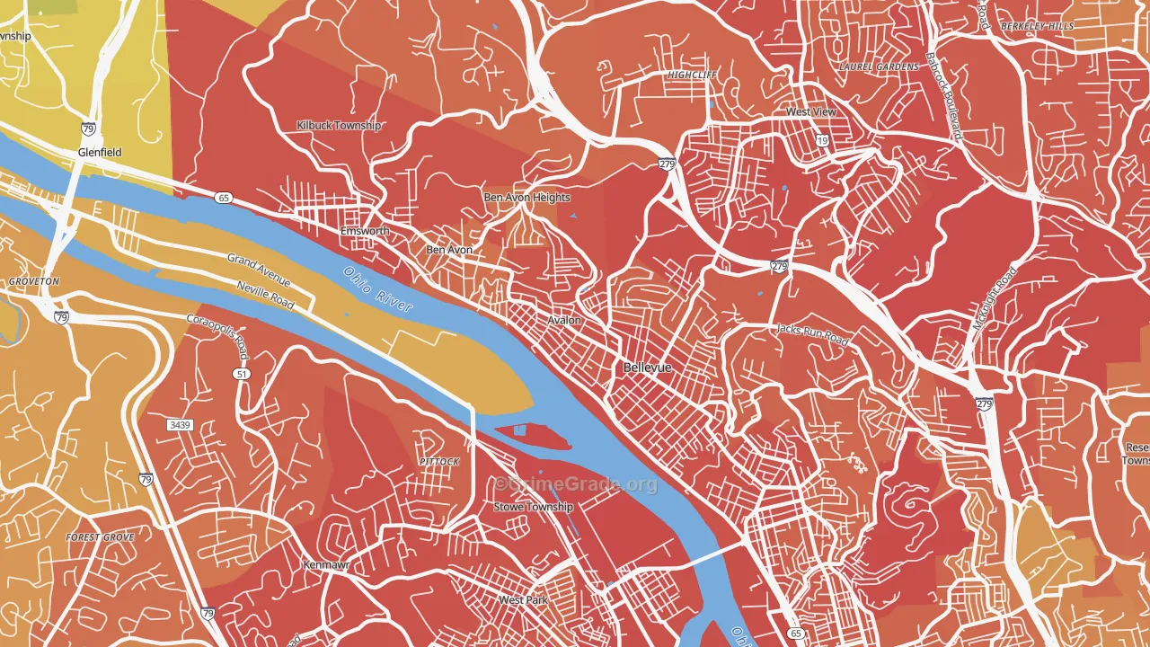 15202, PA Map of Vehicle Theft Rates