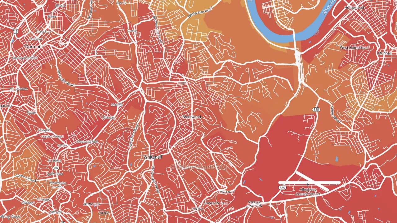 15227, PA Map of Vehicle Theft Rates