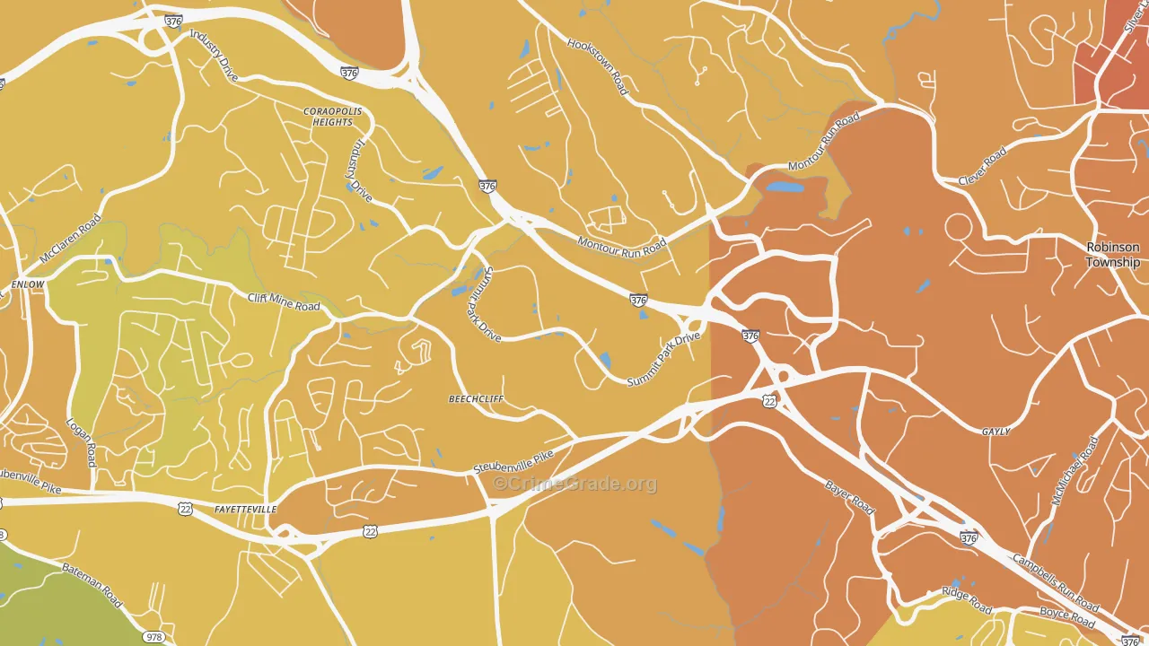 15275, PA Map of Vehicle Theft Rates