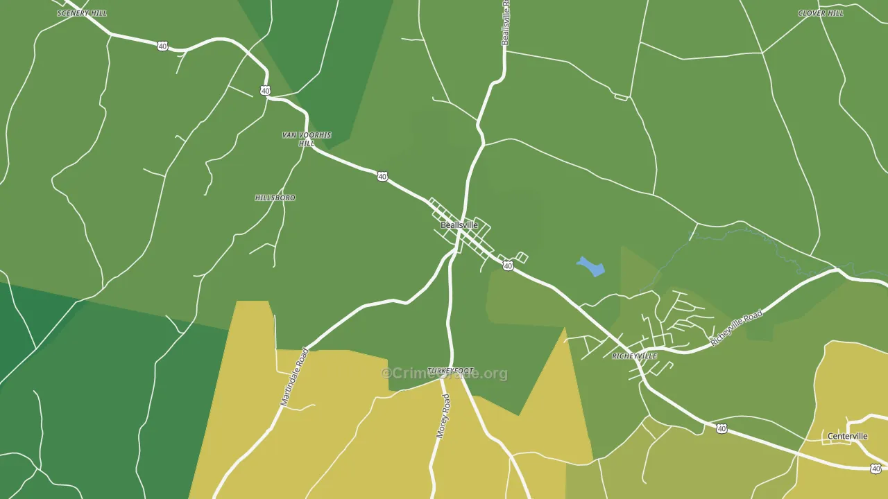 15313, PA Map of Vehicle Theft Rates