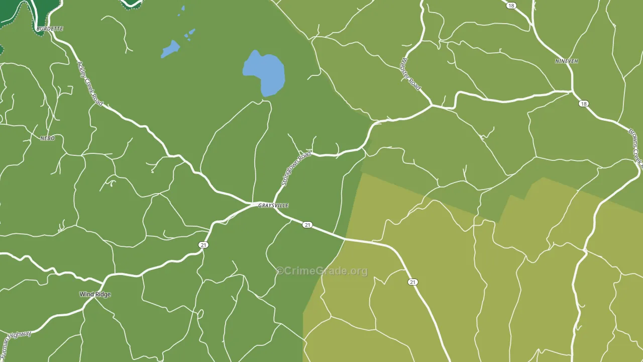 15337, PA Map of Vehicle Theft Rates