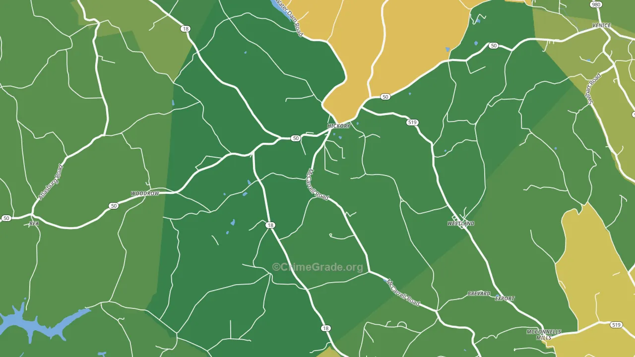 15340, PA Map of Vehicle Theft Rates