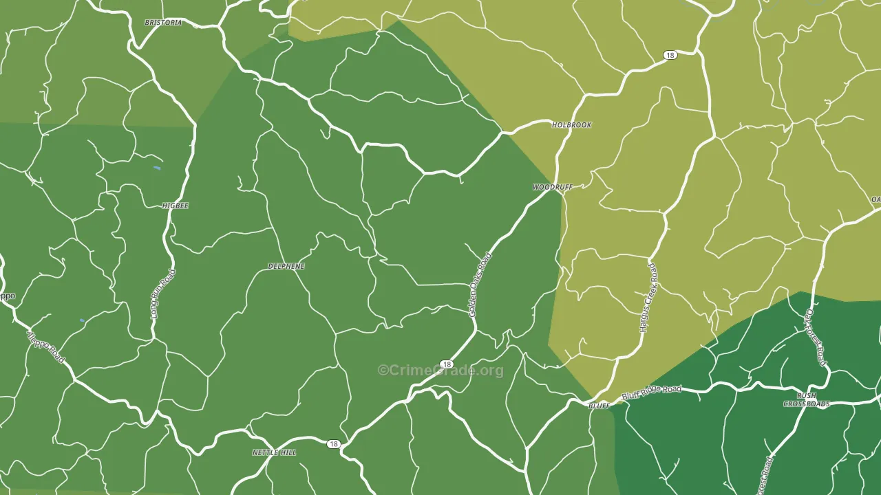 15341, PA Map of Vehicle Theft Rates