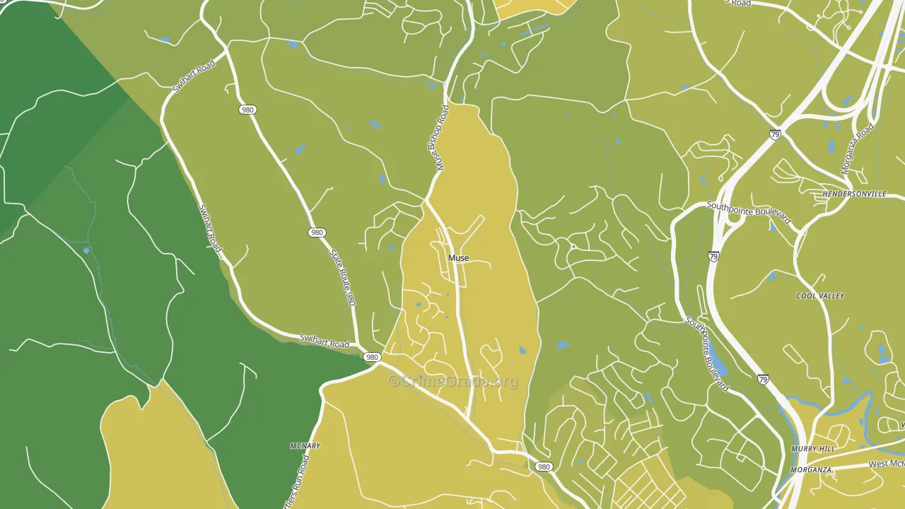15350, PA Map of Vehicle Theft Rates