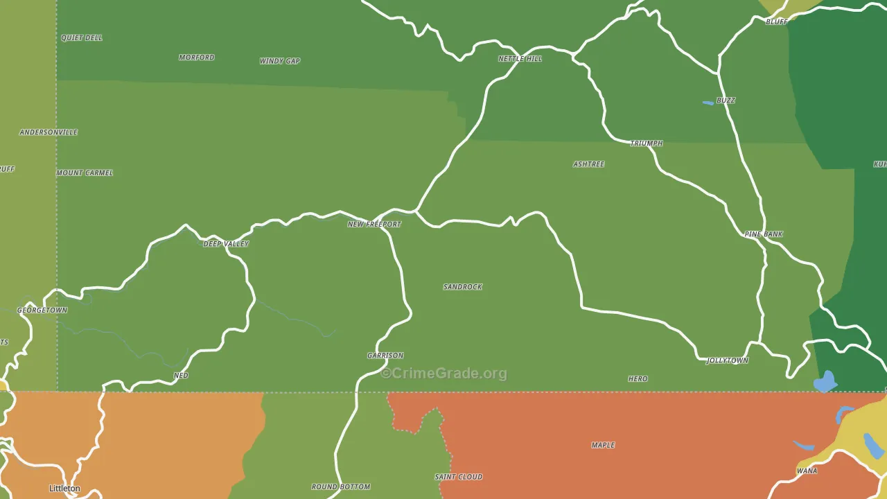 15352, PA Map of Vehicle Theft Rates