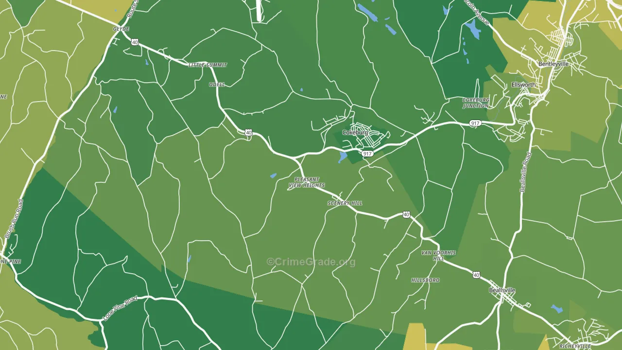 15360, PA Map of Vehicle Theft Rates