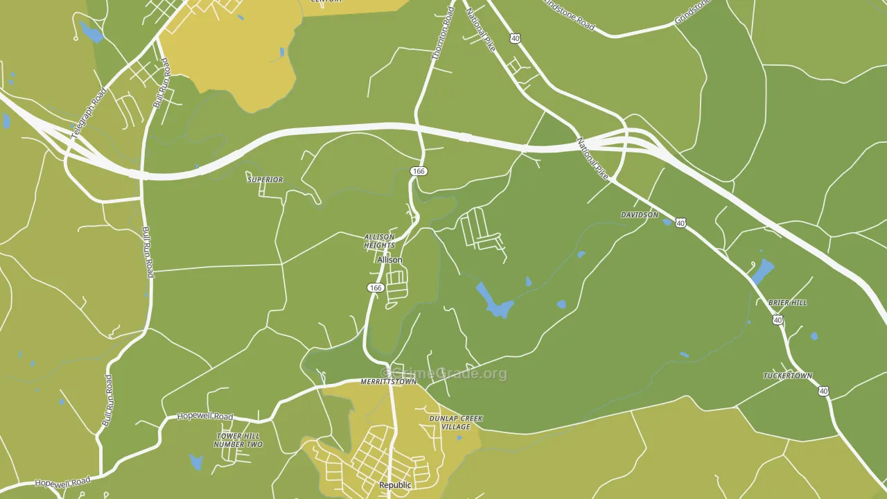 15413, PA Map of Vehicle Theft Rates