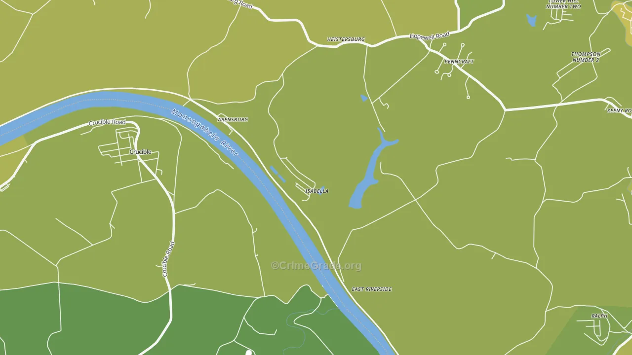 15447, PA Map of Vehicle Theft Rates