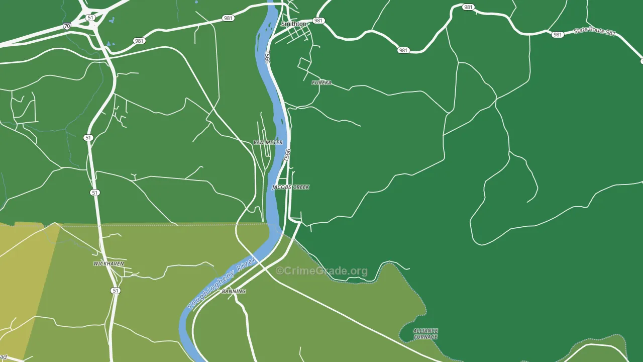15448, PA Map of Vehicle Theft Rates