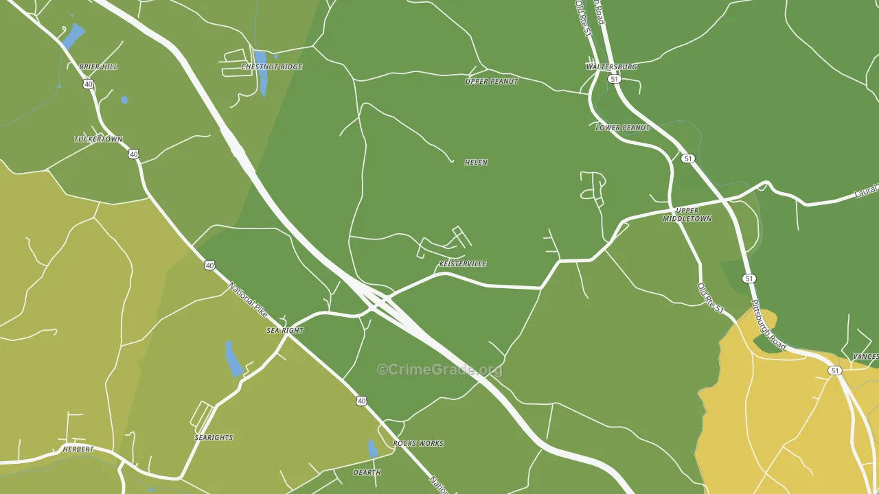 15449, PA Map of Vehicle Theft Rates