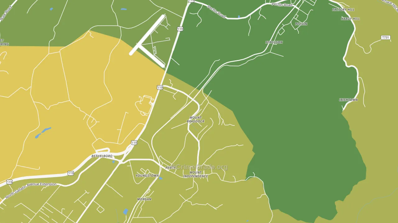 15465, PA Map of Vehicle Theft Rates