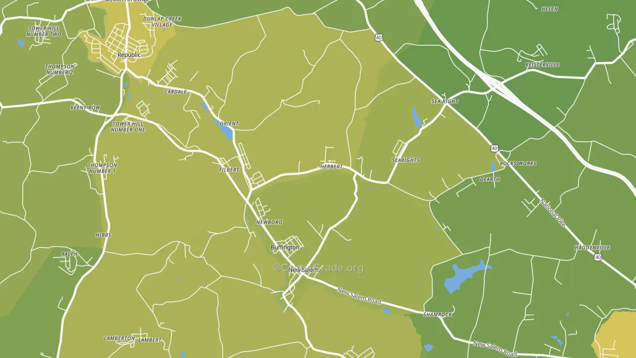15468, PA Map of Vehicle Theft Rates