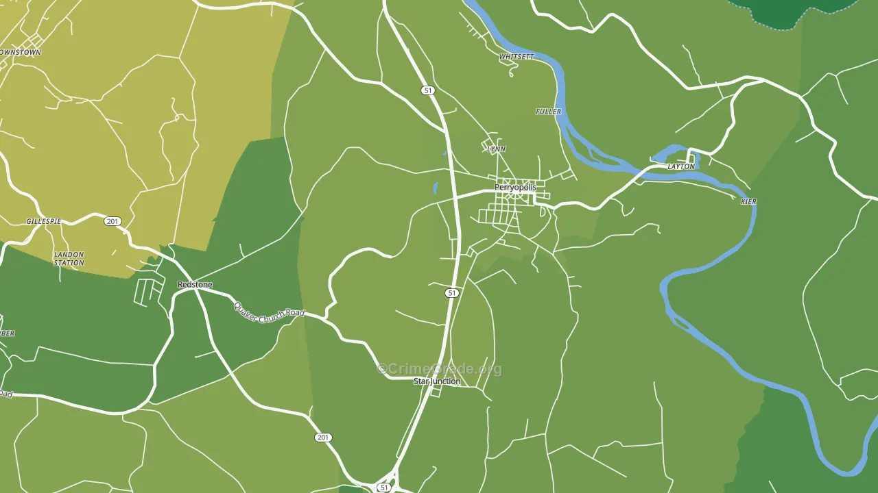 15473, PA Map of Vehicle Theft Rates