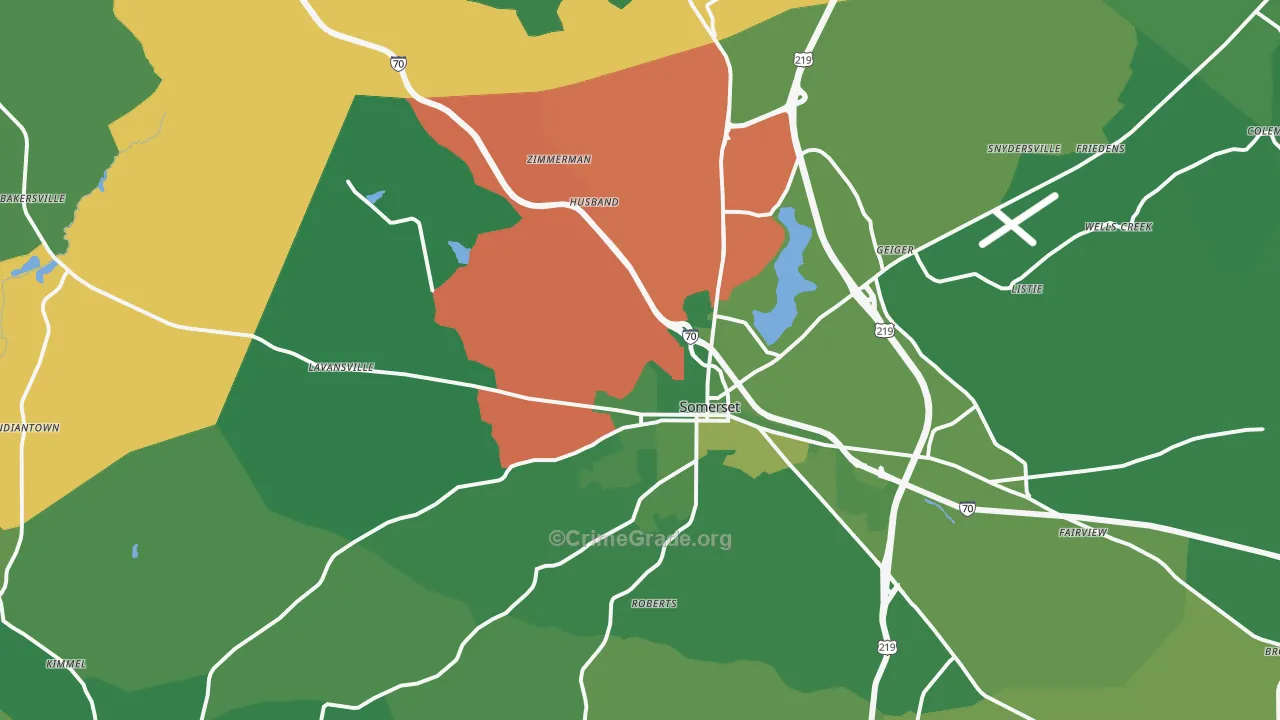 15501, PA Map of Vehicle Theft Rates