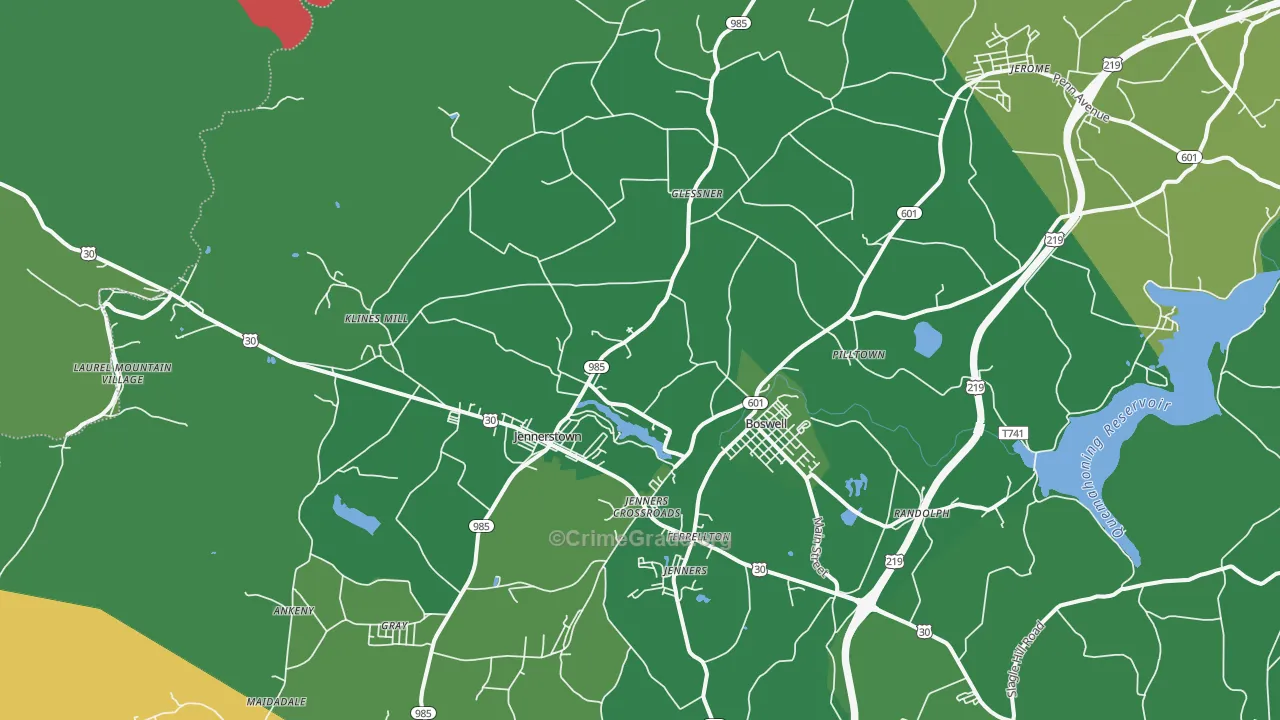 15531, PA Map of Vehicle Theft Rates