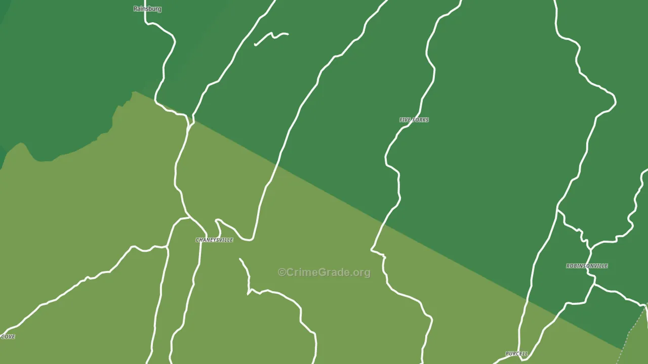 15535, PA Map of Vehicle Theft Rates