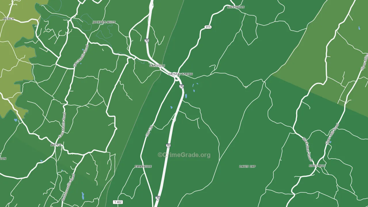 15536, PA Map of Vehicle Theft Rates