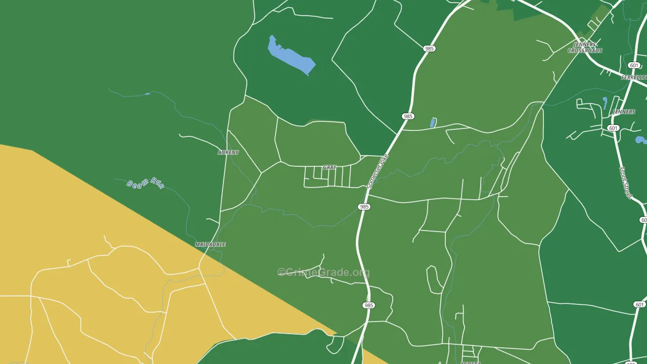 15544, PA Map of Vehicle Theft Rates