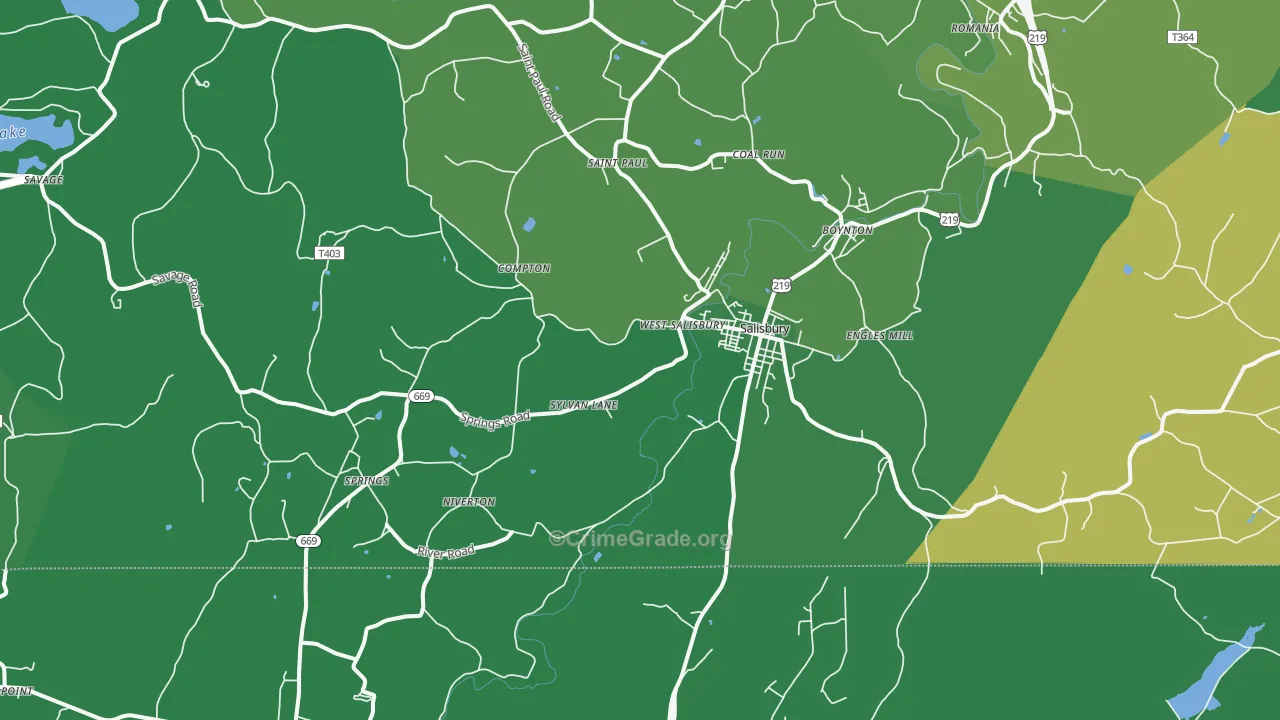 15558, PA Map of Vehicle Theft Rates