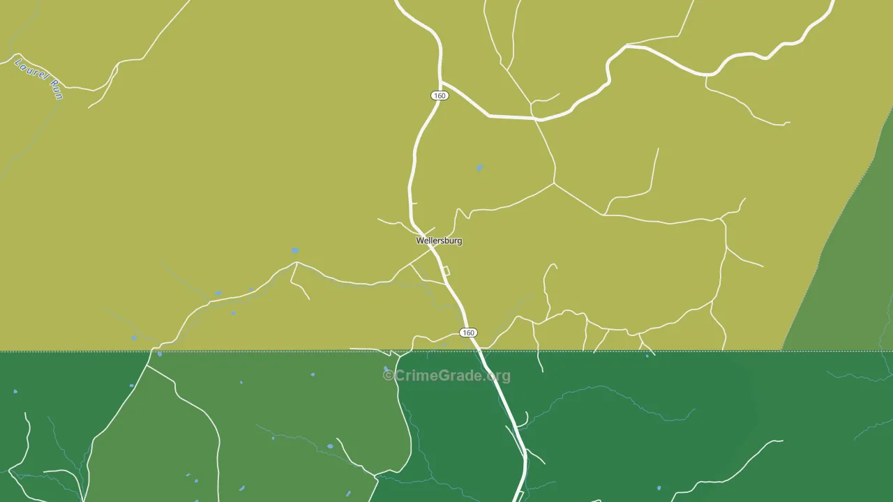 15564, PA Map of Vehicle Theft Rates