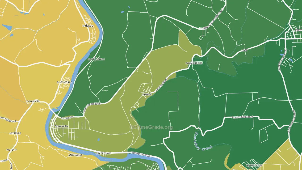 15660, PA Map of Vehicle Theft Rates