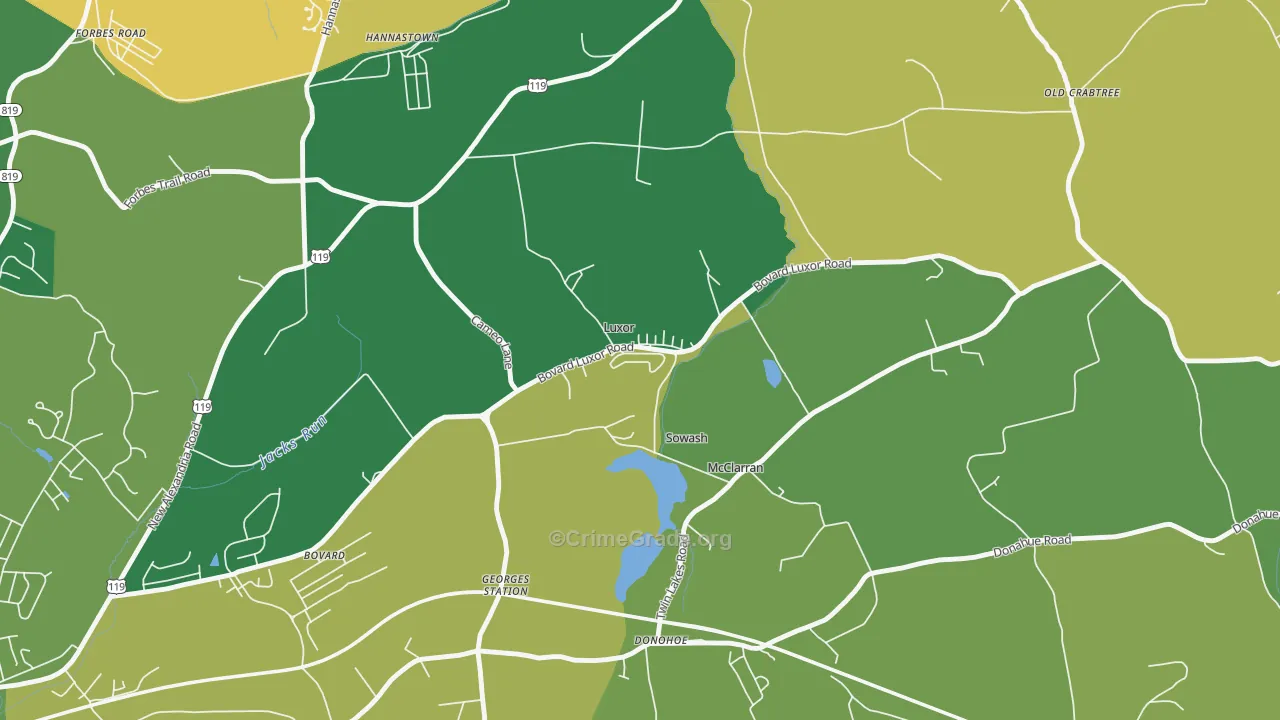 15662, PA Map of Vehicle Theft Rates