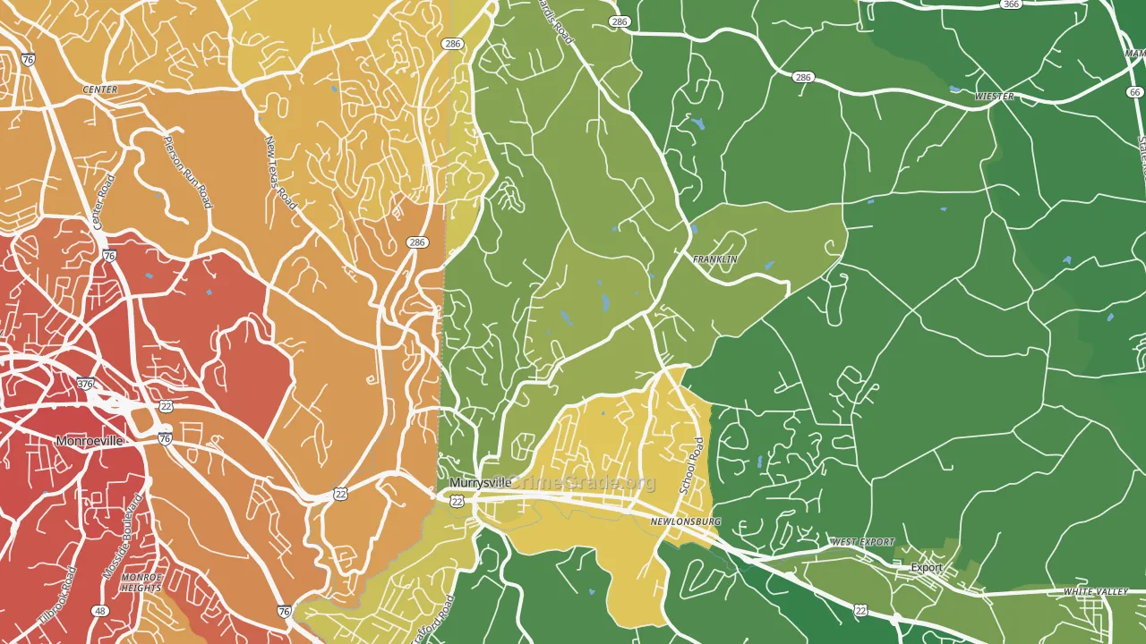 15668, PA Map of Vehicle Theft Rates
