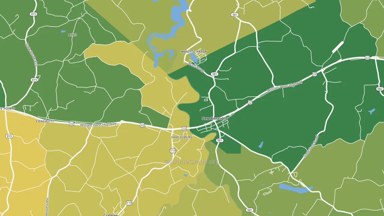 15670, PA Map of Vehicle Theft Rates