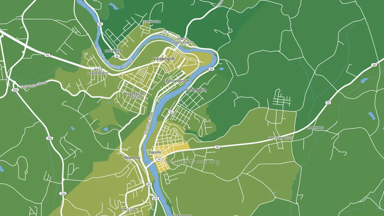 15673, PA Map of Vehicle Theft Rates