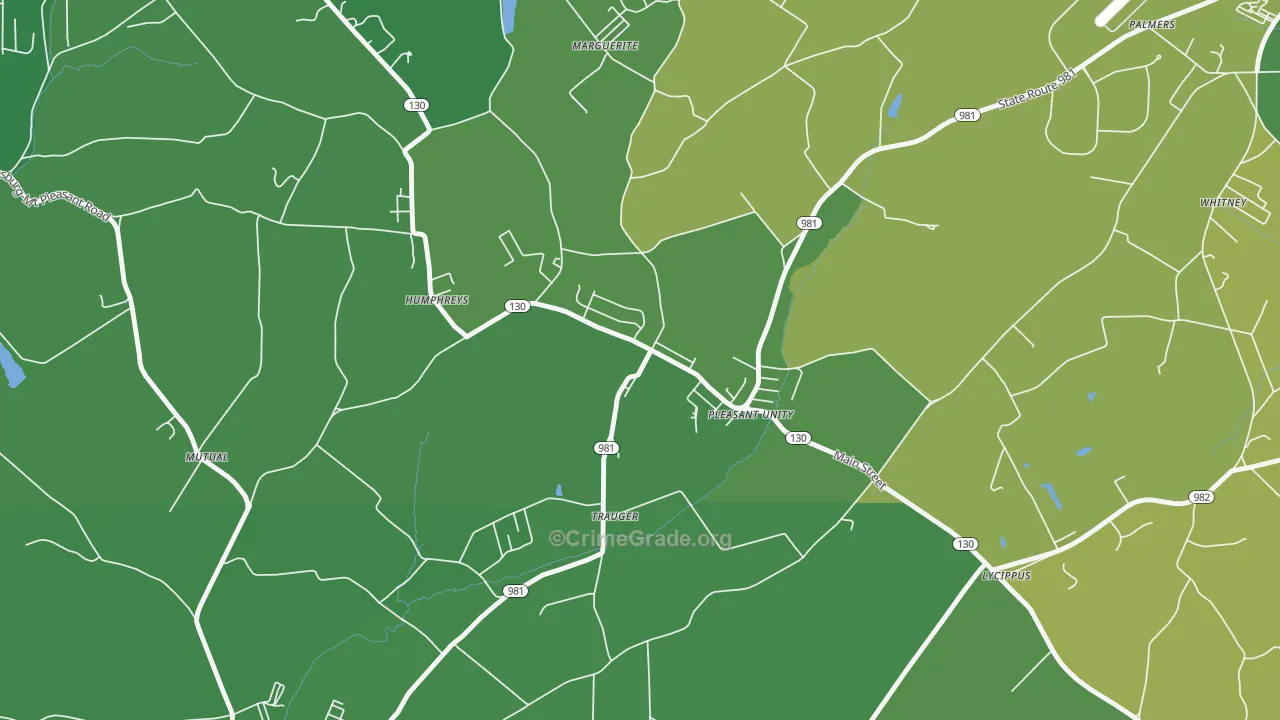 15676, PA Map of Vehicle Theft Rates