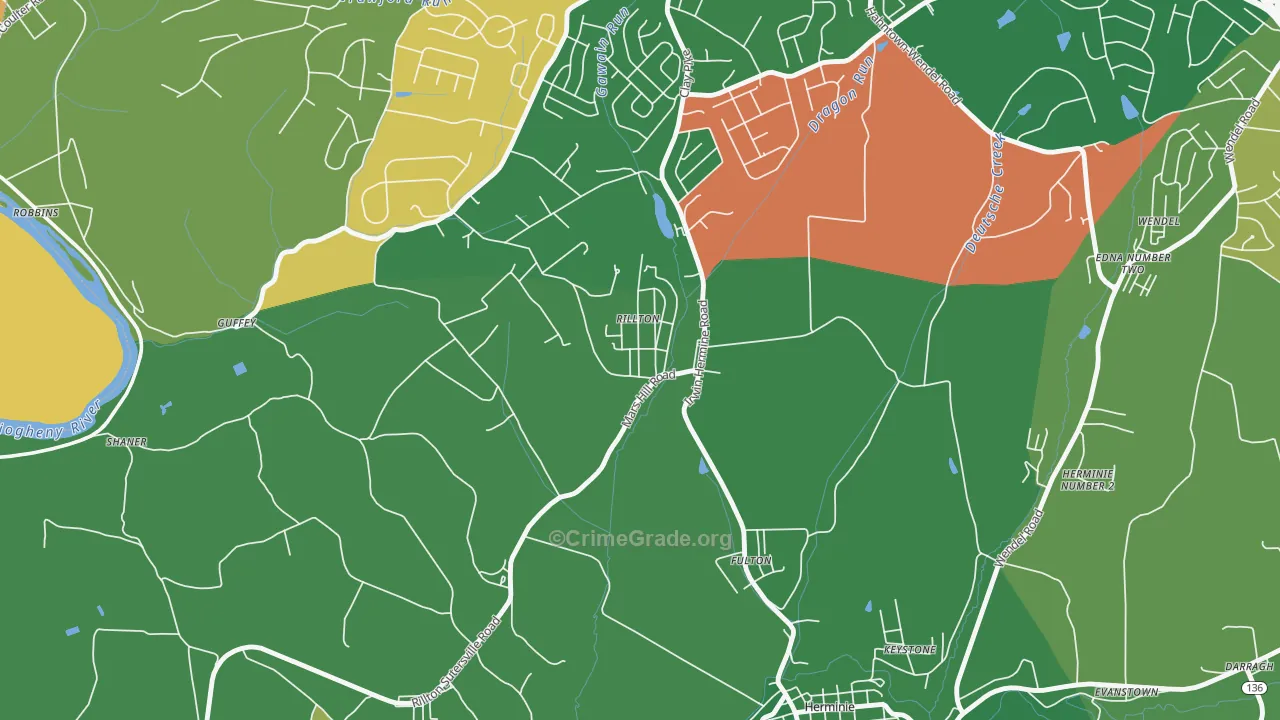 15678, PA Map of Vehicle Theft Rates